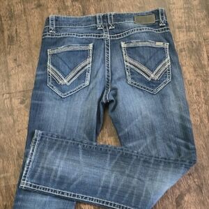BUCKLE BLACK Fit No.3 Bootleg Men's Blue Jeans Sz 32 L